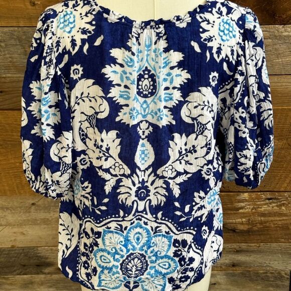 Rachael Zoe Blue Floral Blouse - Picture 4 of 5